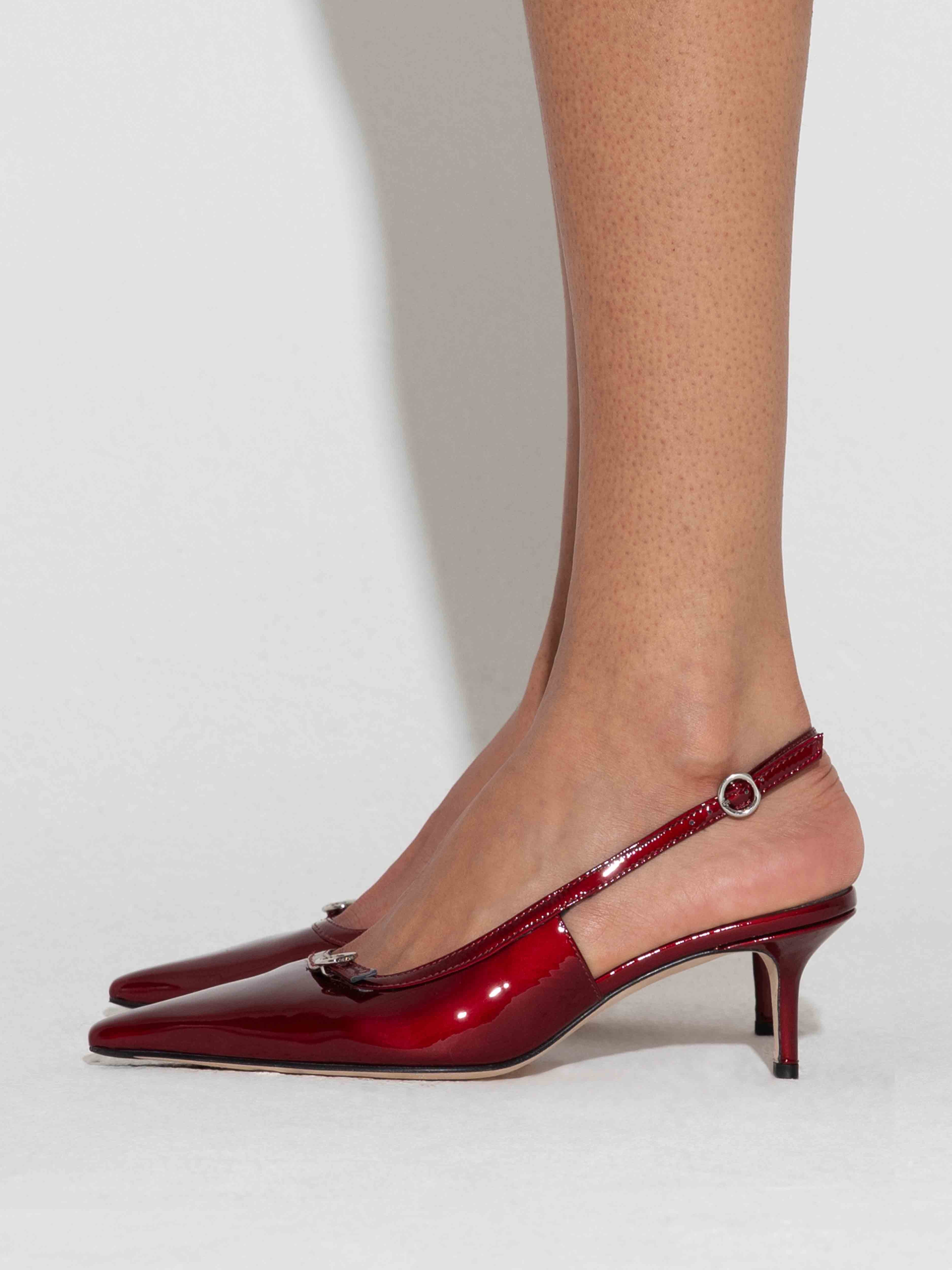 Saba Leather Slingback Pumps - Image 6