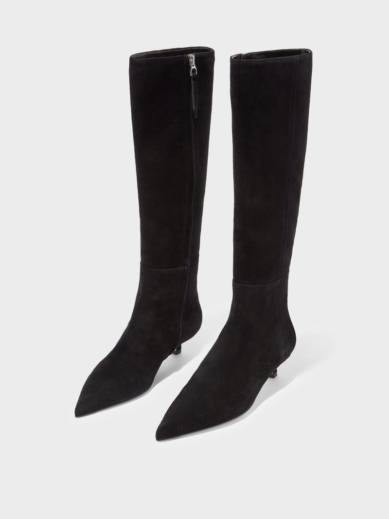 Sabrina Suede Knee-High Boots