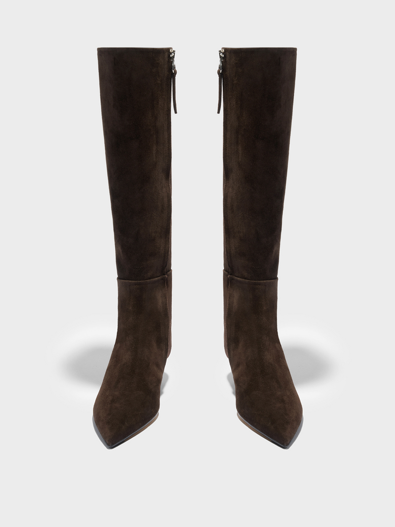 Sabrina Suede Knee-High Boots