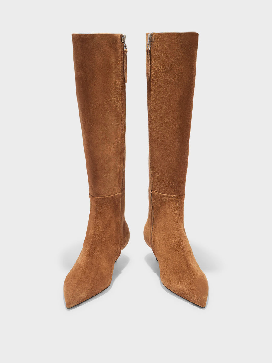 Sabrina Suede Knee-High Boots