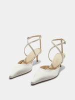 Salome Satin Stiletto Pumps - Image 2