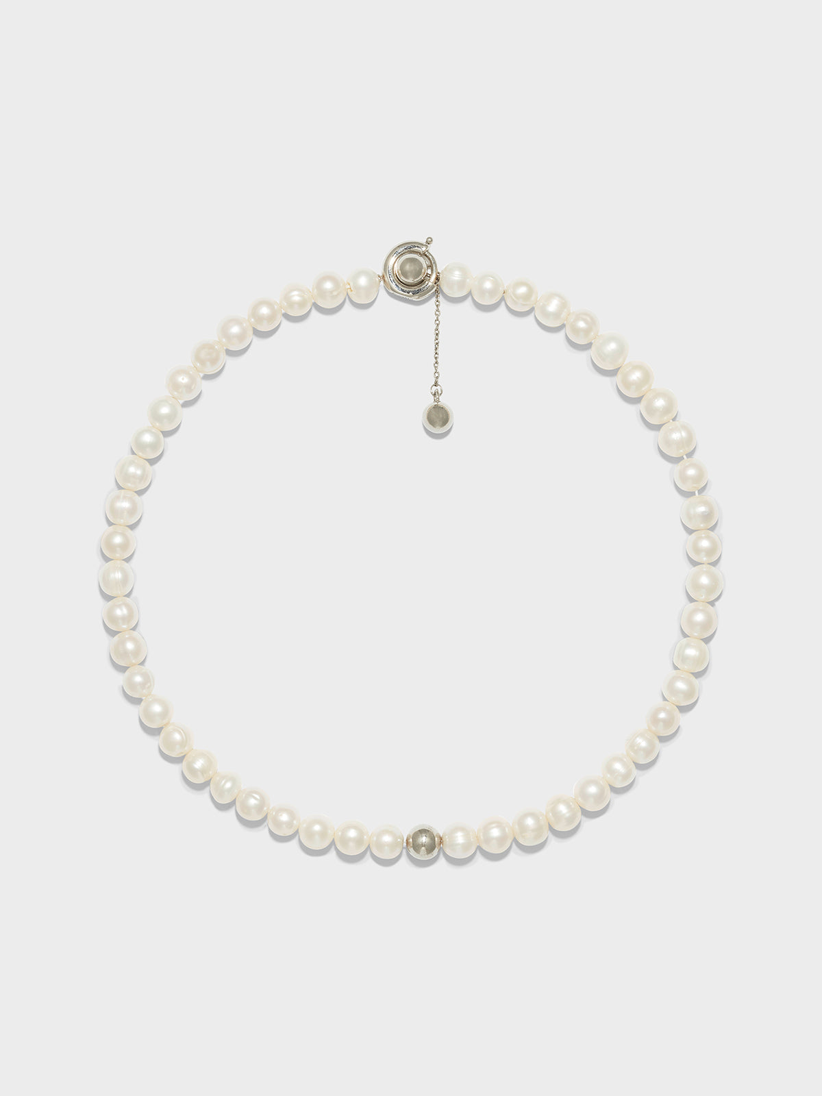 Sarin Pearl and Palladium-Plated Necklace - Image 1