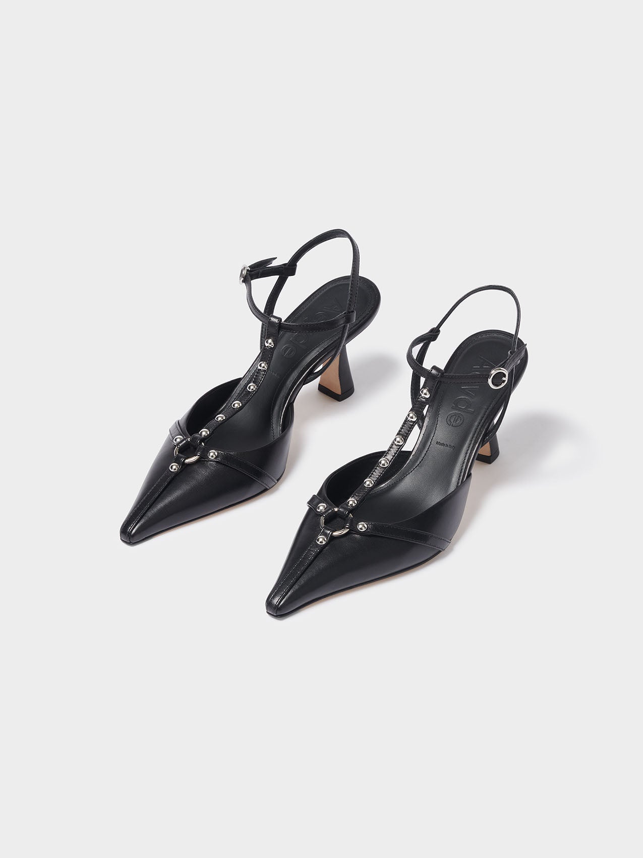 Saskia Leather T-Bar Pumps - Image 2