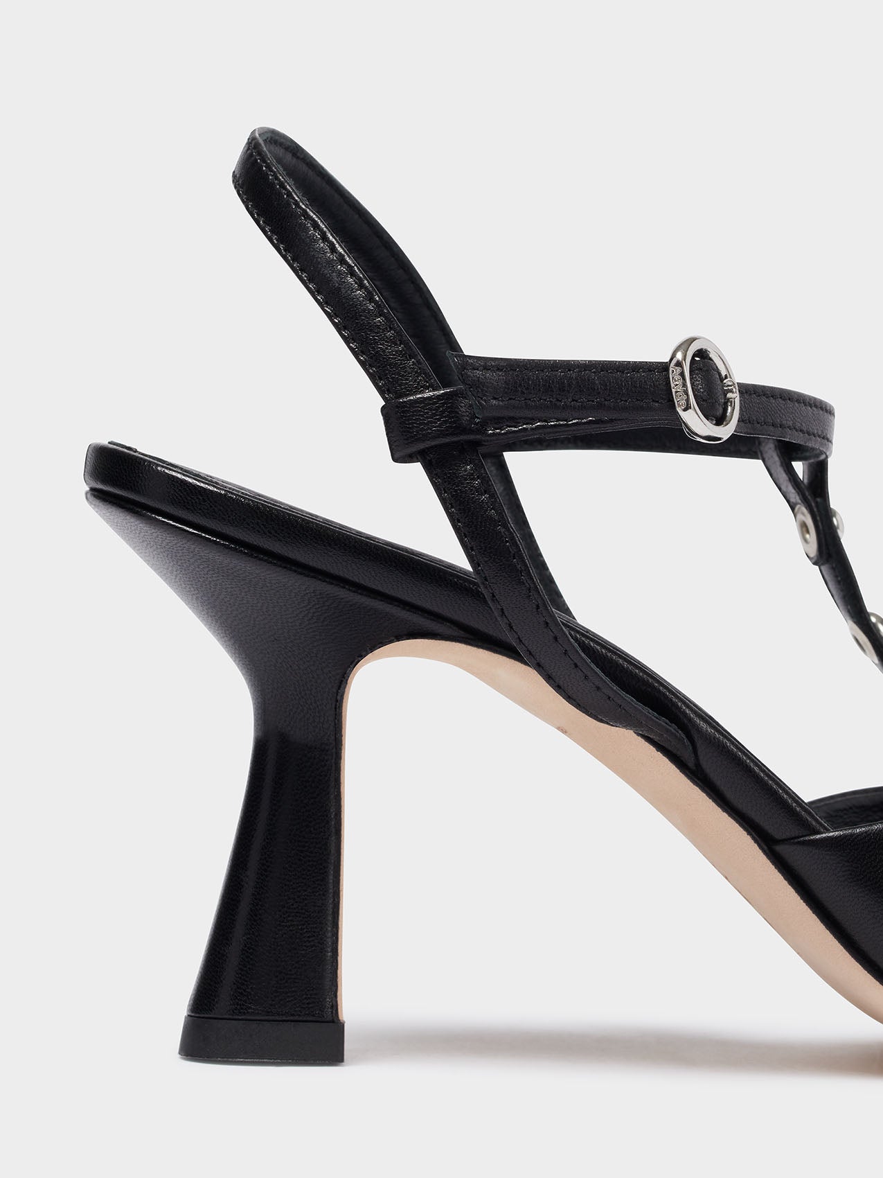 Saskia Leather T-Bar Pumps - Image 4