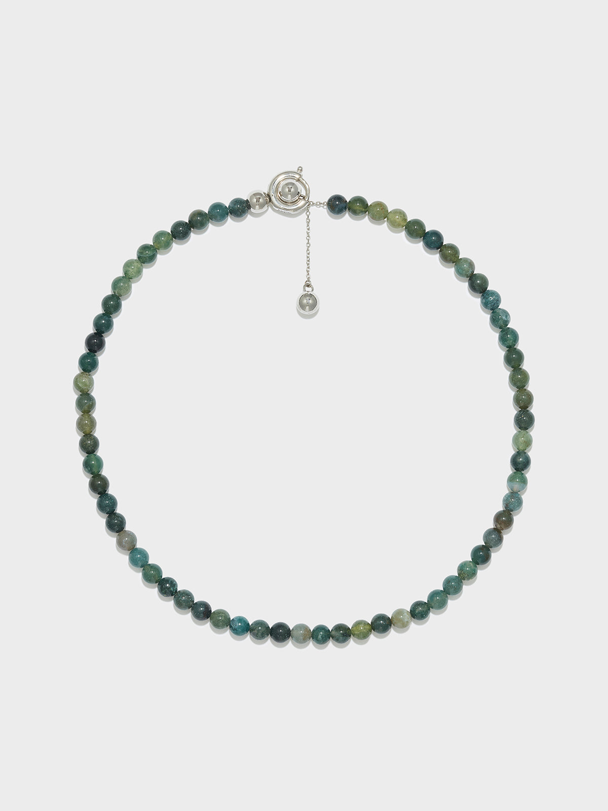 Saylor Green Agate and Palladium-Plated Necklace - Image 1