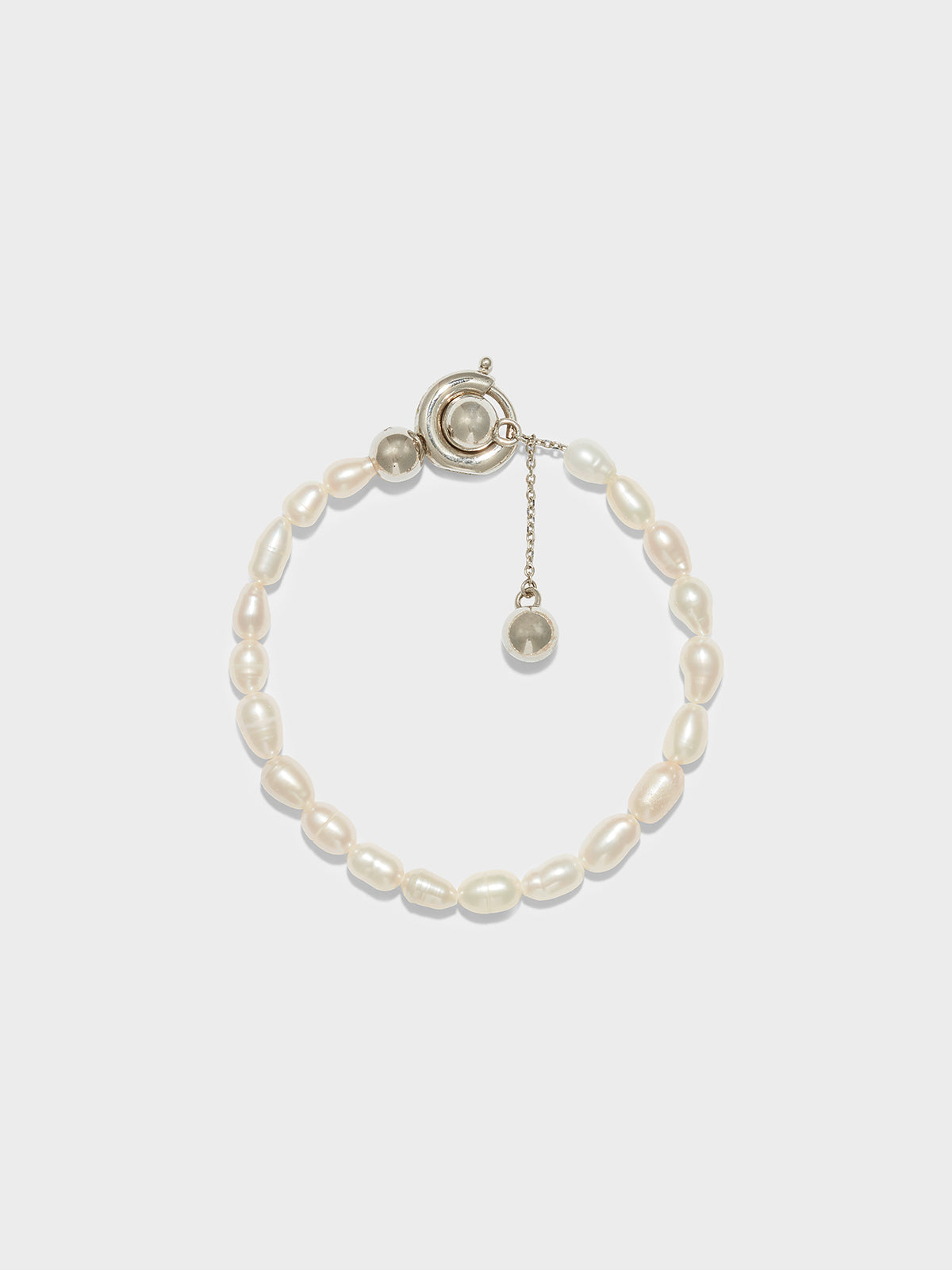 Seth Pearl and Palladium-Plated Bracelet - Image 1