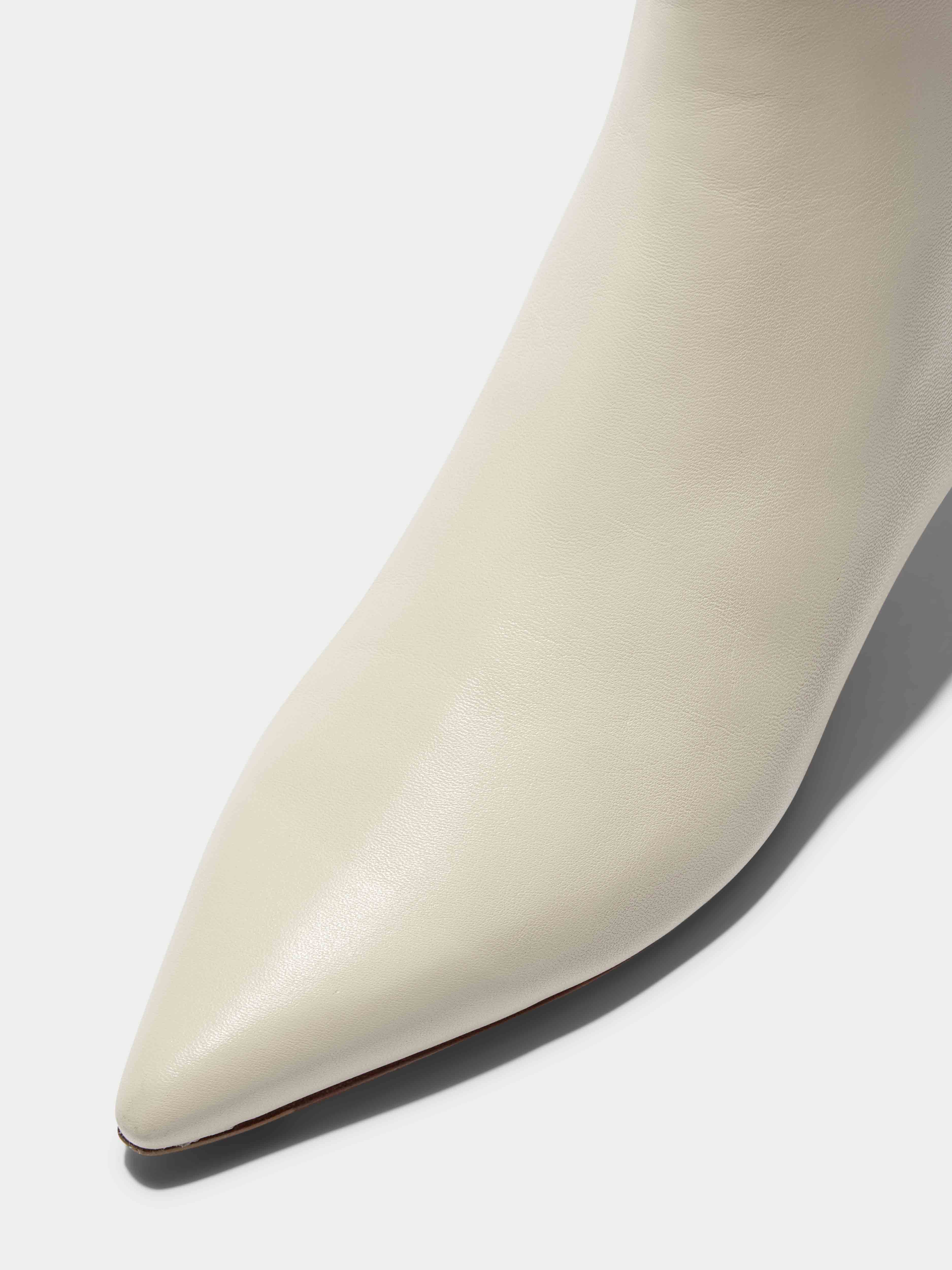 Sofie Leather Ankle Boots Creamy Nappa