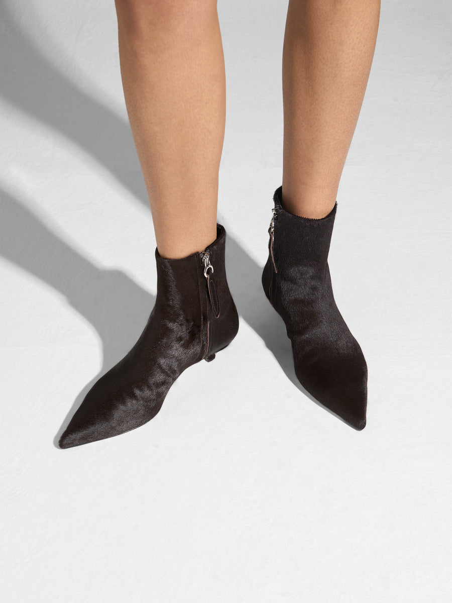 Sofie Ponyhair Ankle Boots