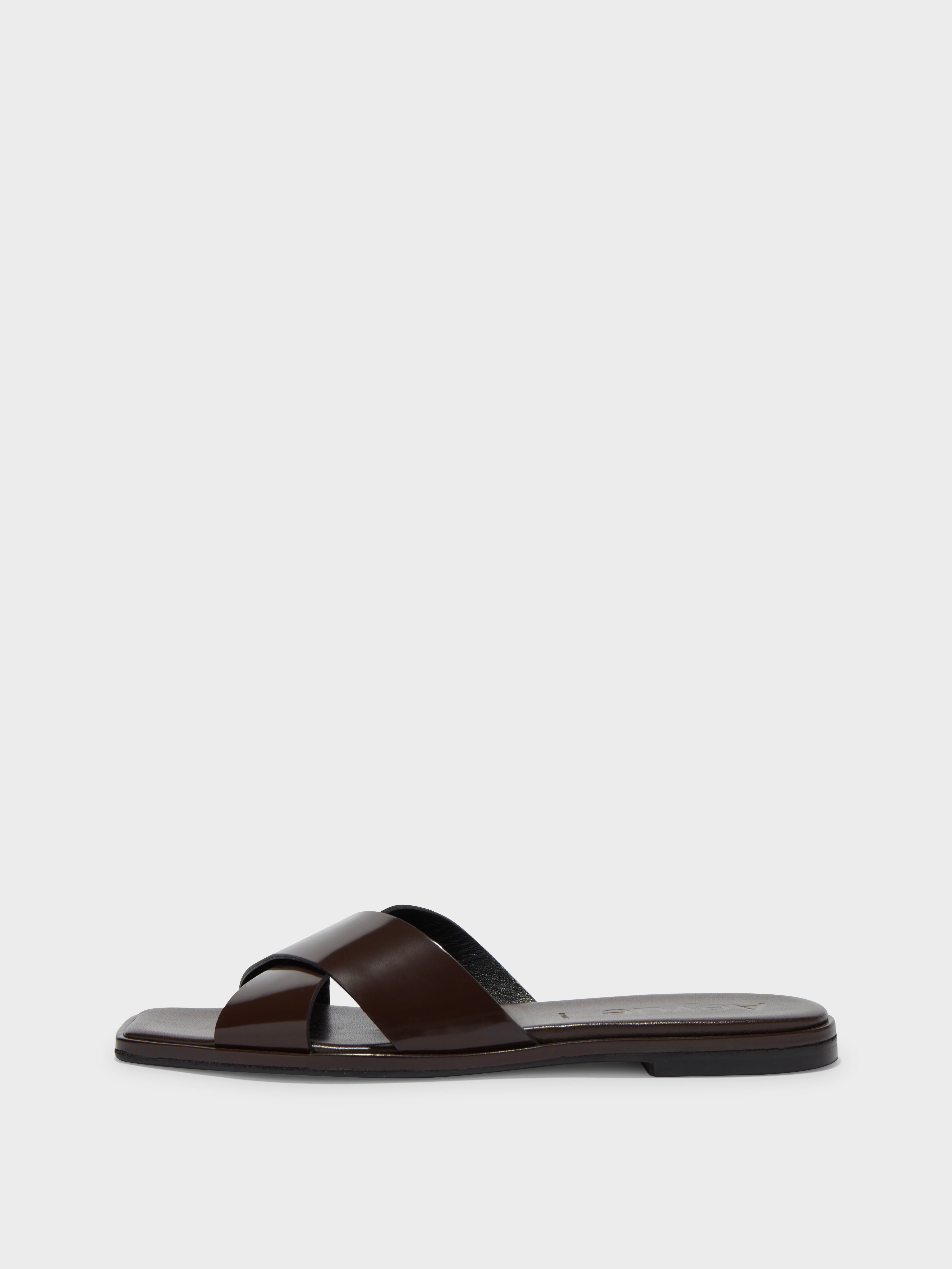 サンダル・ミュール AEYDE Tonya leather sandals with double strap Marrone AEYDE Tonya buckled leather sandals | NET-A-PORTER
