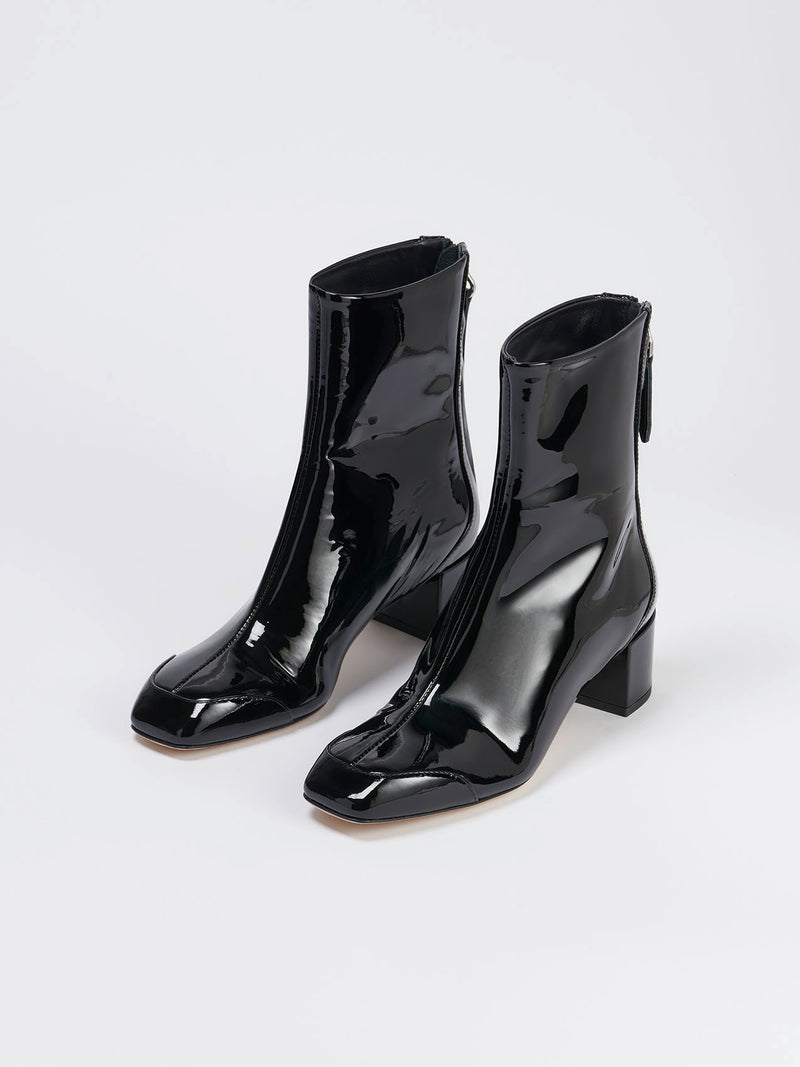 Aeyde | LEANDRA Black Chunky Heel Ankle Boot