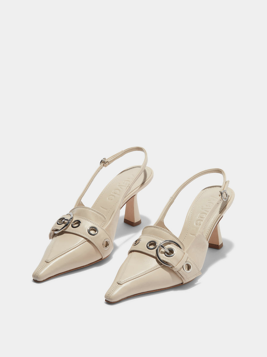 Tara Leather Slingback Pumps