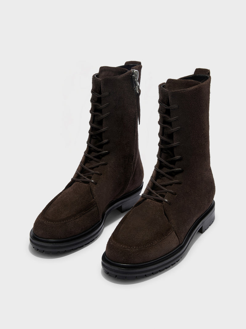 Tate Suede Lace-Up Ankle Boots