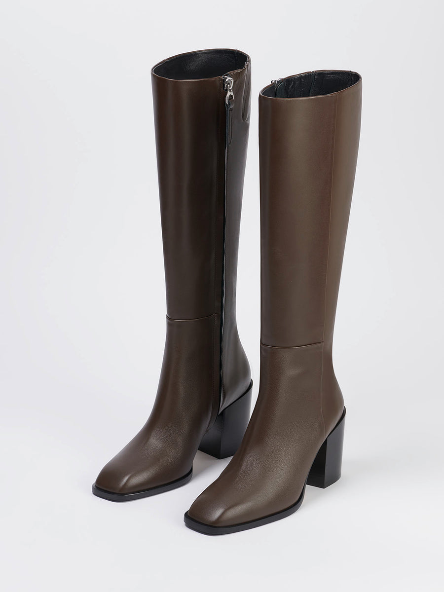 Teresa Leather Knee-High Boots