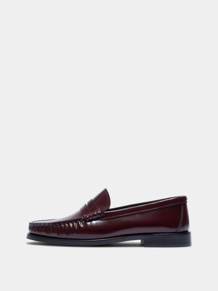 Aeyde | Terry Polido Leather Loafers Leather Flats for Women | Port Polido | Round Toe | Low Heel | Side View