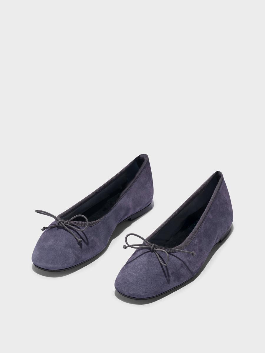 Aeyde | Tiby Suede Ballet Flats Leather Flats for Women | Moss Suede | Round Toe | Flat Heel | Luxury Materials | Handmade in Italy