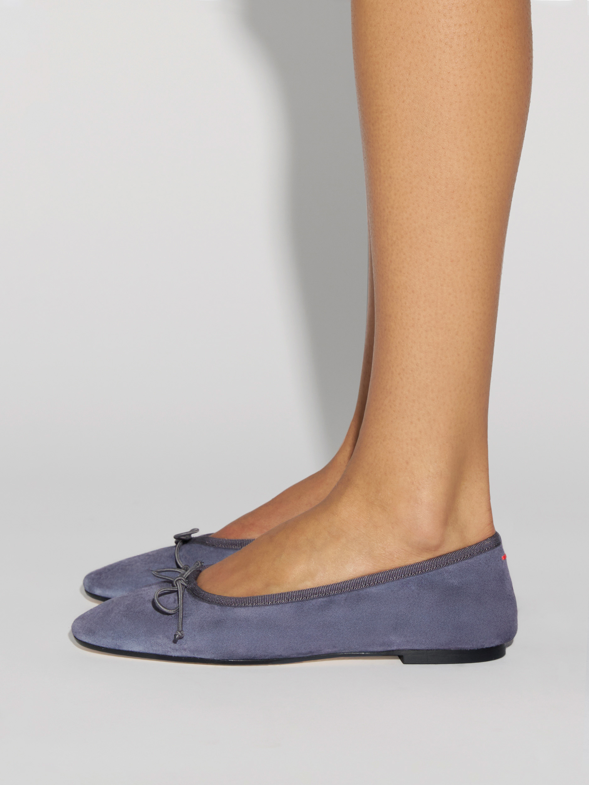 Aeyde | Tiby Suede Ballet Flats Leather Flats for Women | Dusty Purple Suede | Round Toe | Flat Heel | How to Style