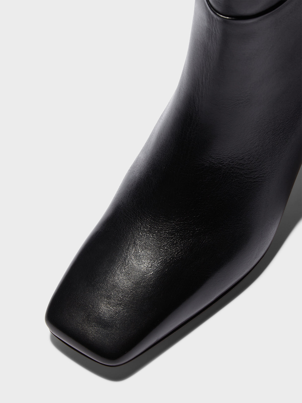 Aeyde | Torin Leather Knee-High Boots Leather Knee High Boots for Women | Black Calf | Square Toe | Mid Heel | Luxury Materials | Handmade in Italy