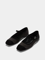 Uma Satin Toe-Cap Mary-Jane Flats - Image 2