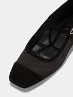 Uma Satin Toe-Cap Mary-Jane Flats - Image 3