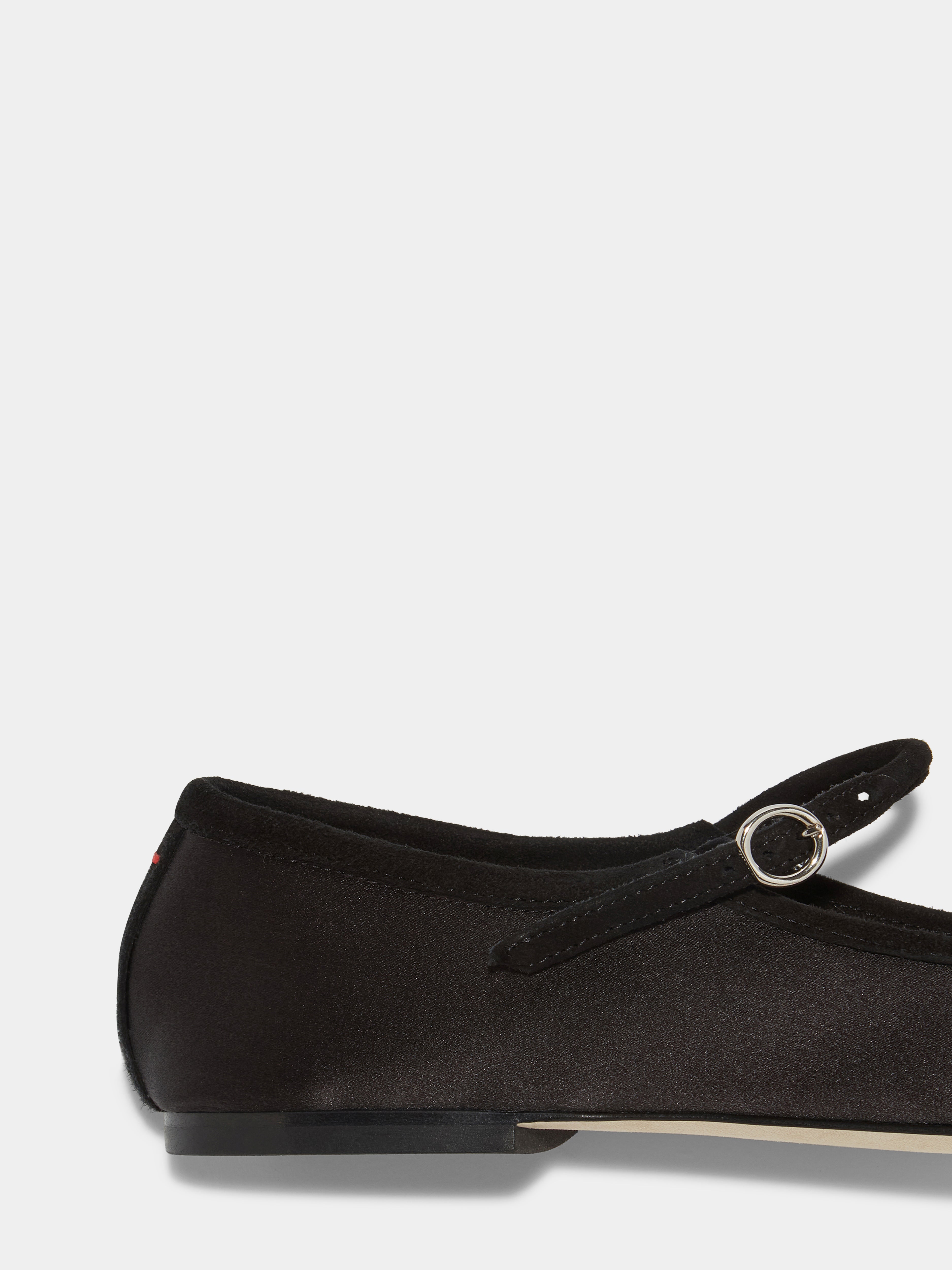 Uma Satin Toe-Cap Mary-Jane Flats – Aeyde