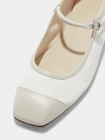 Uma Satin Toe-Cap Mary-Jane Flats - Image 3