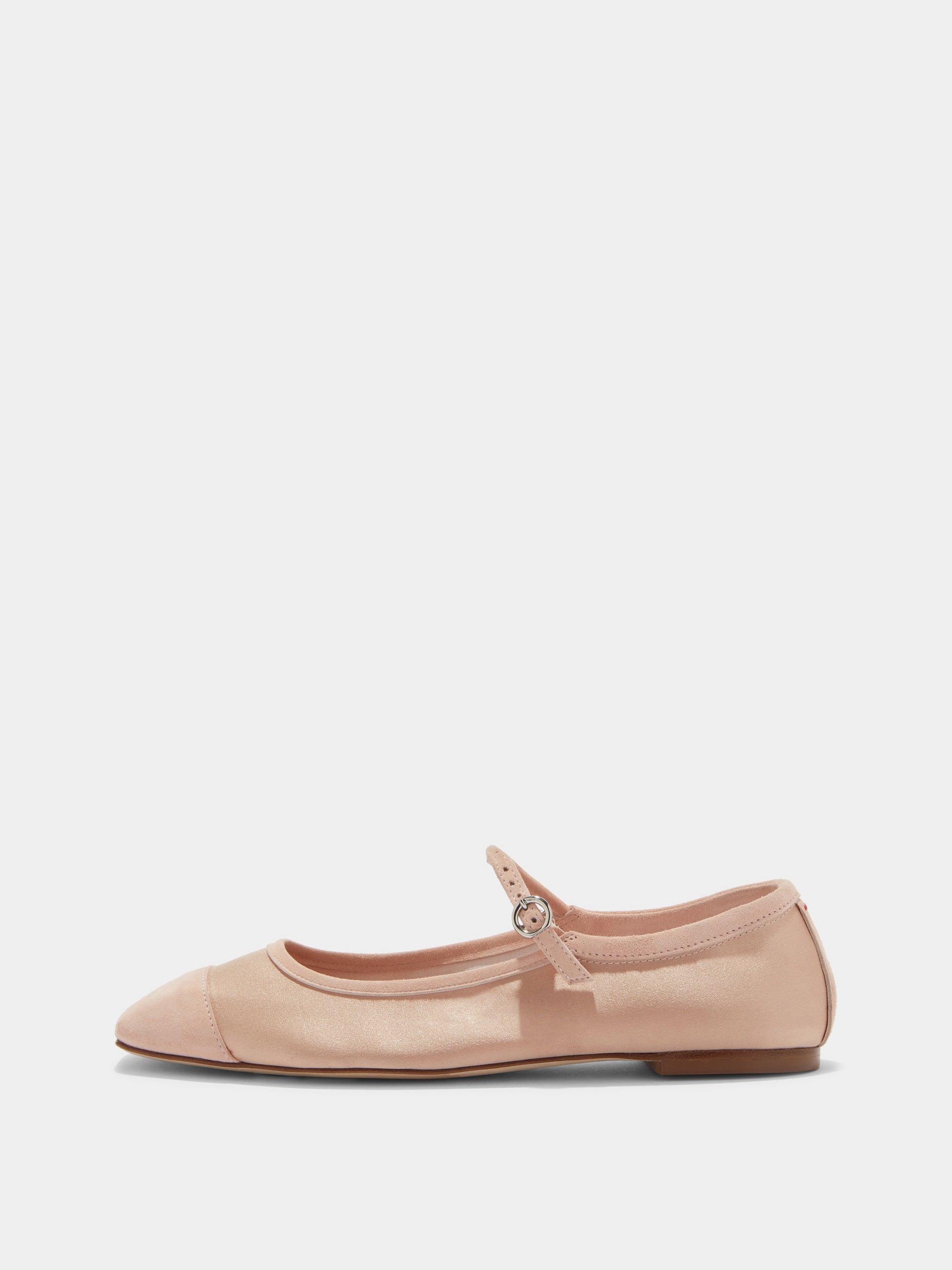 Uma Satin Toe-Cap Mary-Jane Flats - Image 1