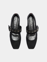 Uma Eyelet Grosgrain Mary-Jane Flats - Image 5