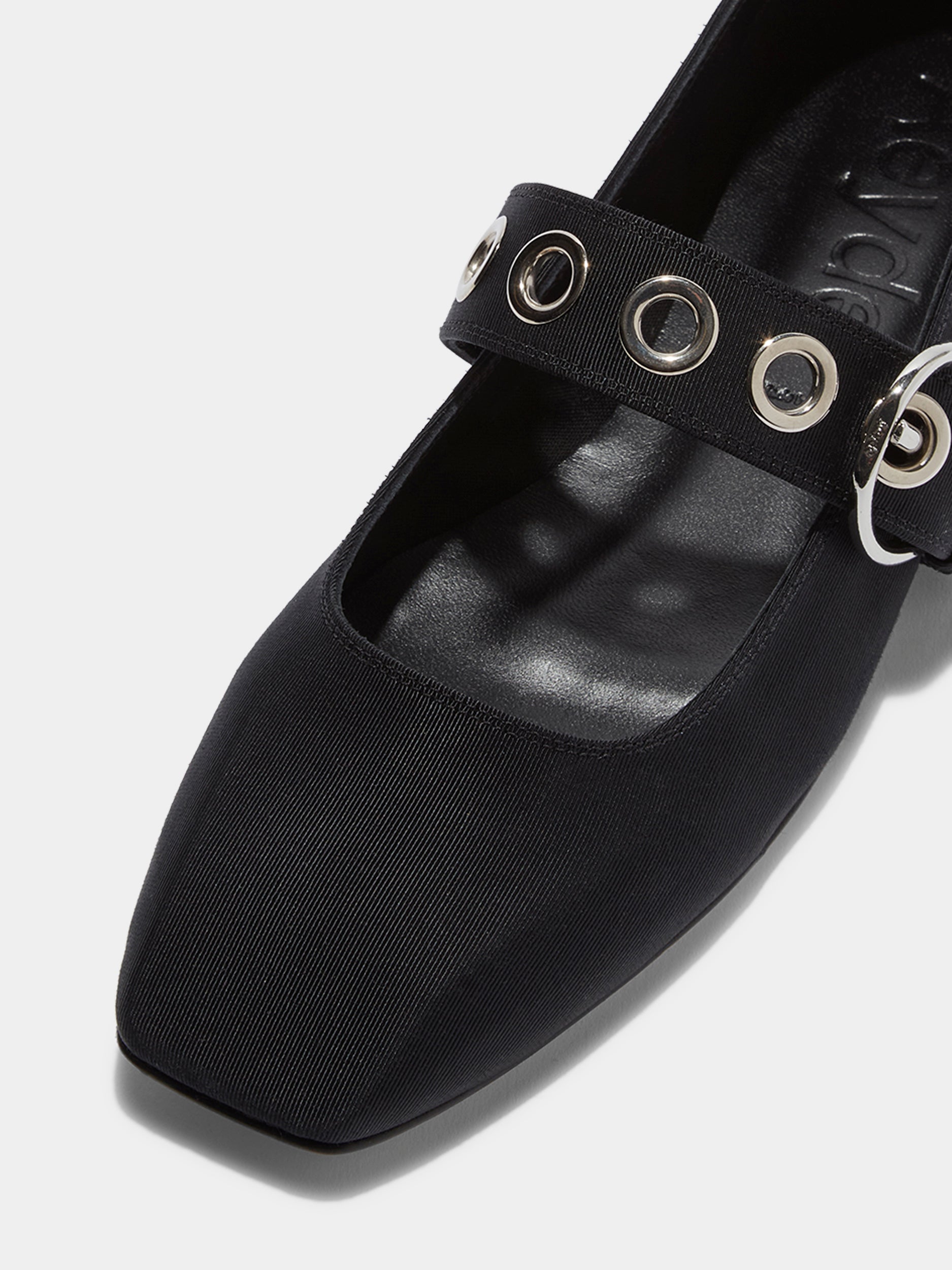 Uma Eyelet Grosgrain Mary-Jane Flats – Aeyde