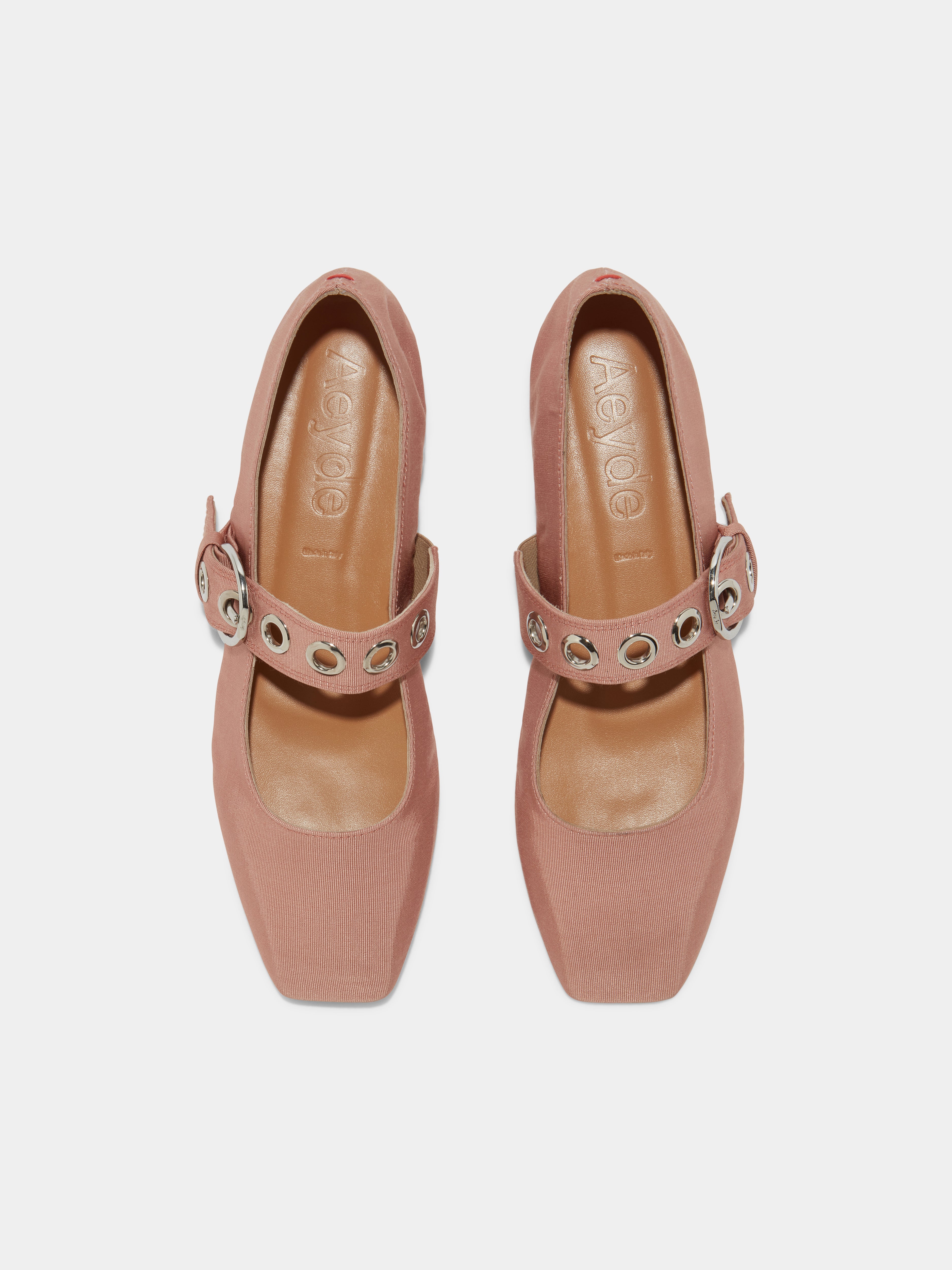 Uma Eyelet Grosgrain Mary-Janes Flats - Image 5