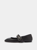 Uma Eyelet Leather Mary-Janes Flats - Image 1