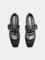 Uma Eyelet Leather Mary-Janes Flats - Image 5