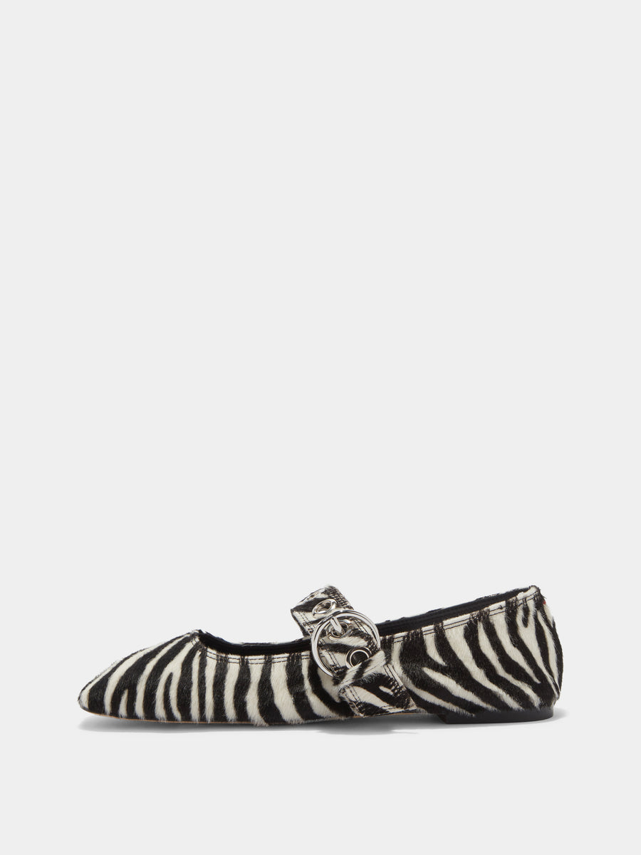 Uma Eyelet Ponyhair Mary-Janes