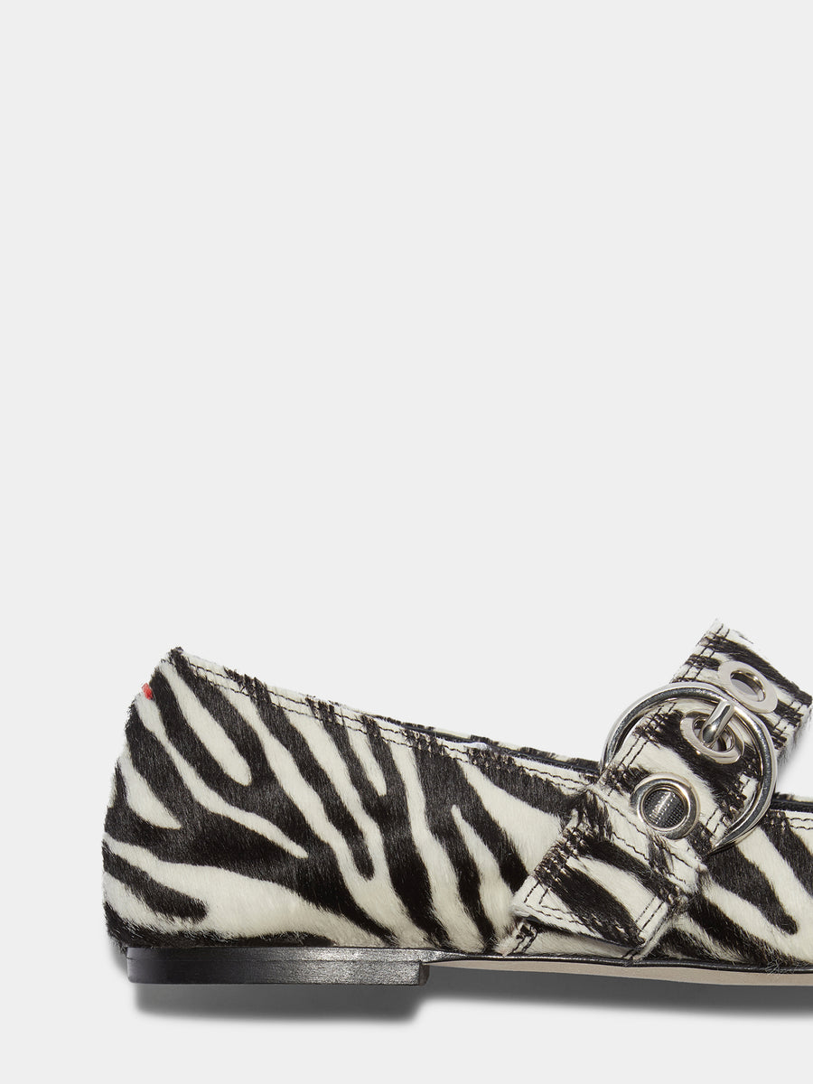 Uma Eyelet Ponyhair Mary-Janes