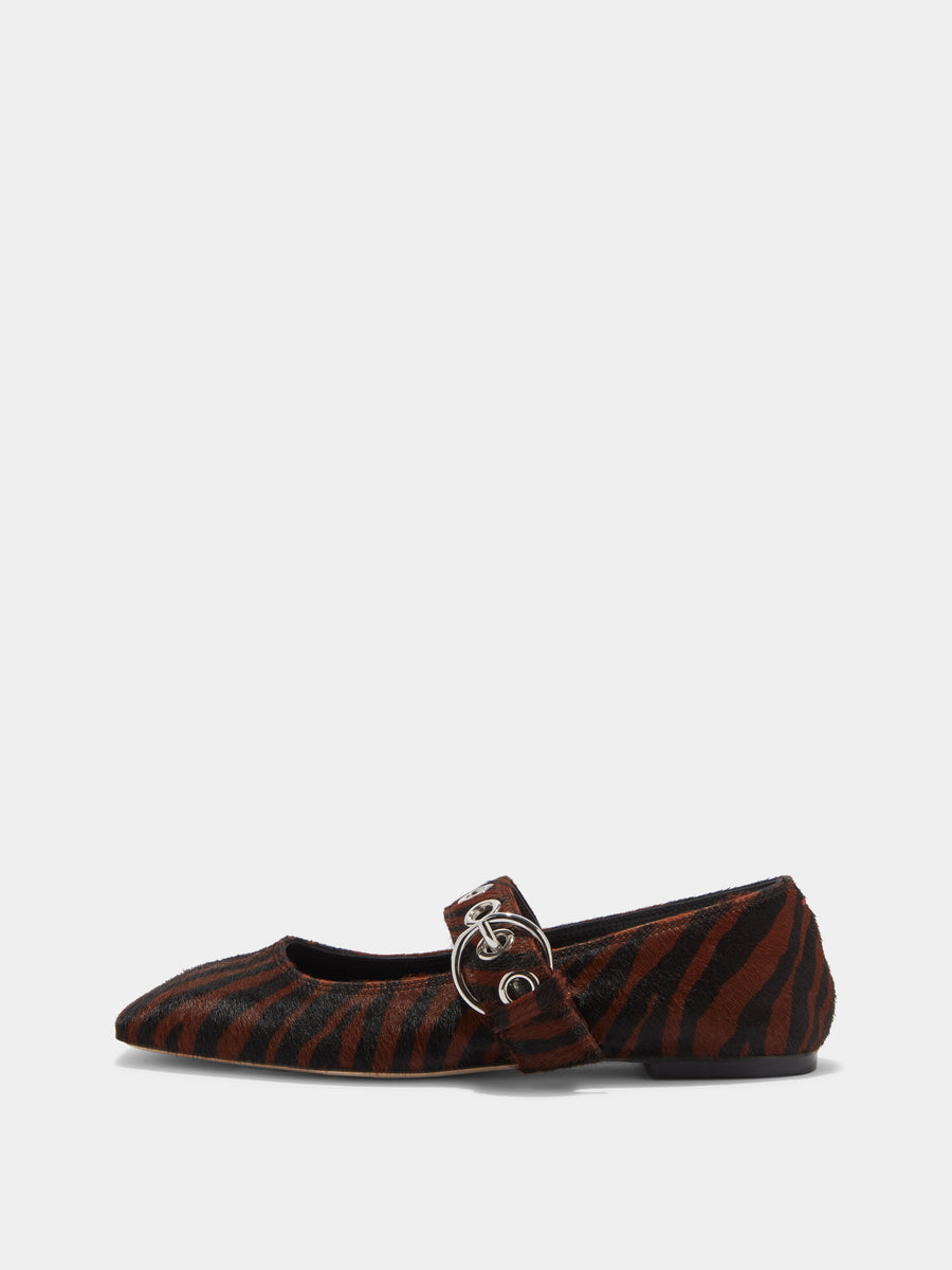 Uma Eyelet Ponyhair Mary-Janes