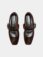 Uma Eyelet Ponyhair Mary-Janes - Image 5