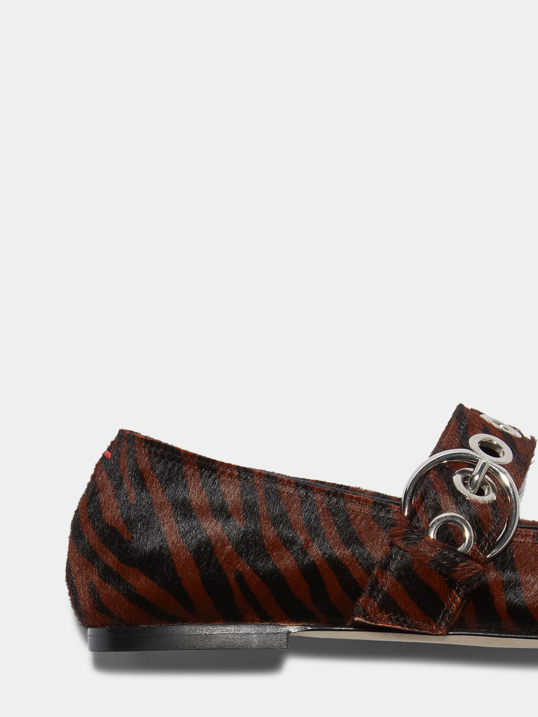 Uma Eyelet Ponyhair Mary-Janes - Image 4