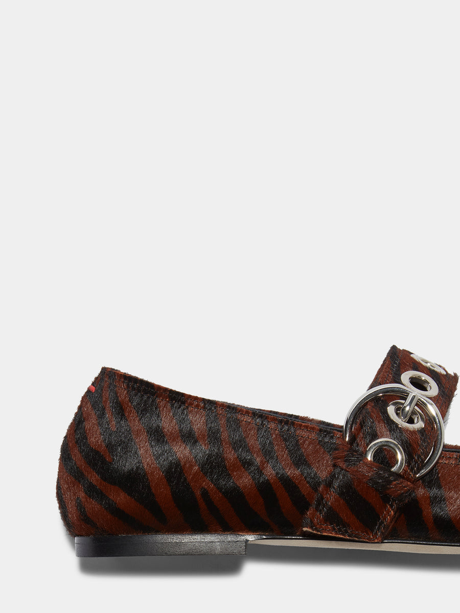 Uma Eyelet Ponyhair Mary-Janes