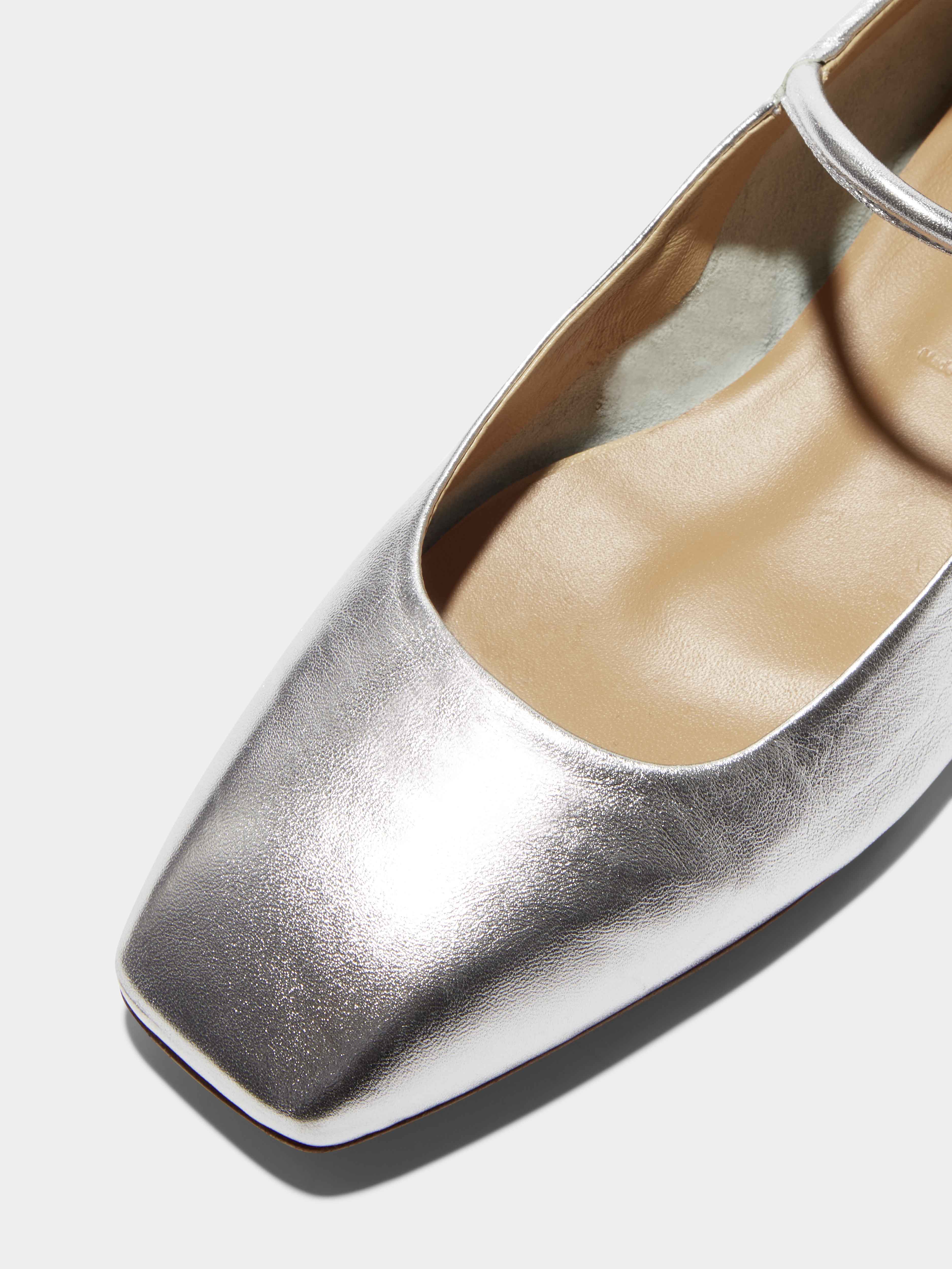 Aeyde | UMA Silver Mary Jane Flat