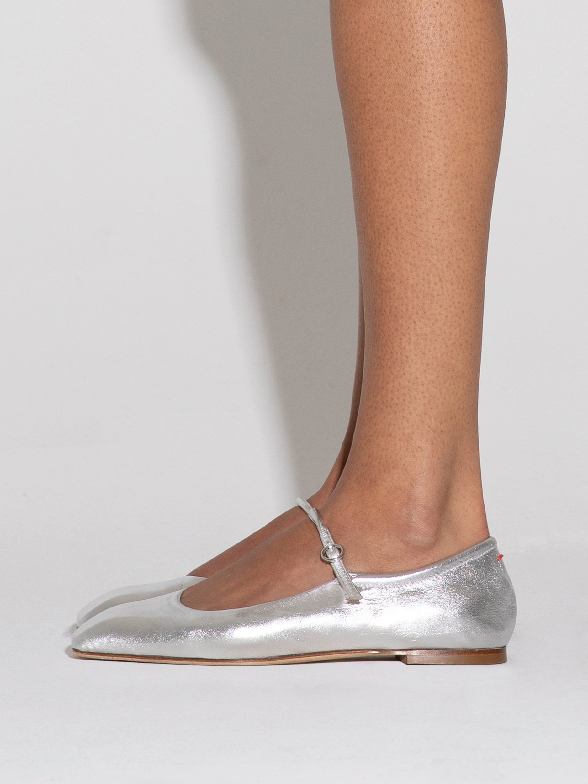 フラットシューズ aeyde Uma Ballerinas - Aeyde - Leather - Silver Aeyde | UMA Silver Mary Jane Flat