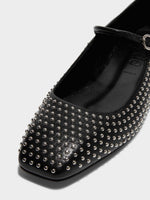 Uma Mini Stud Leather Mary-Jane Flats - Image 3