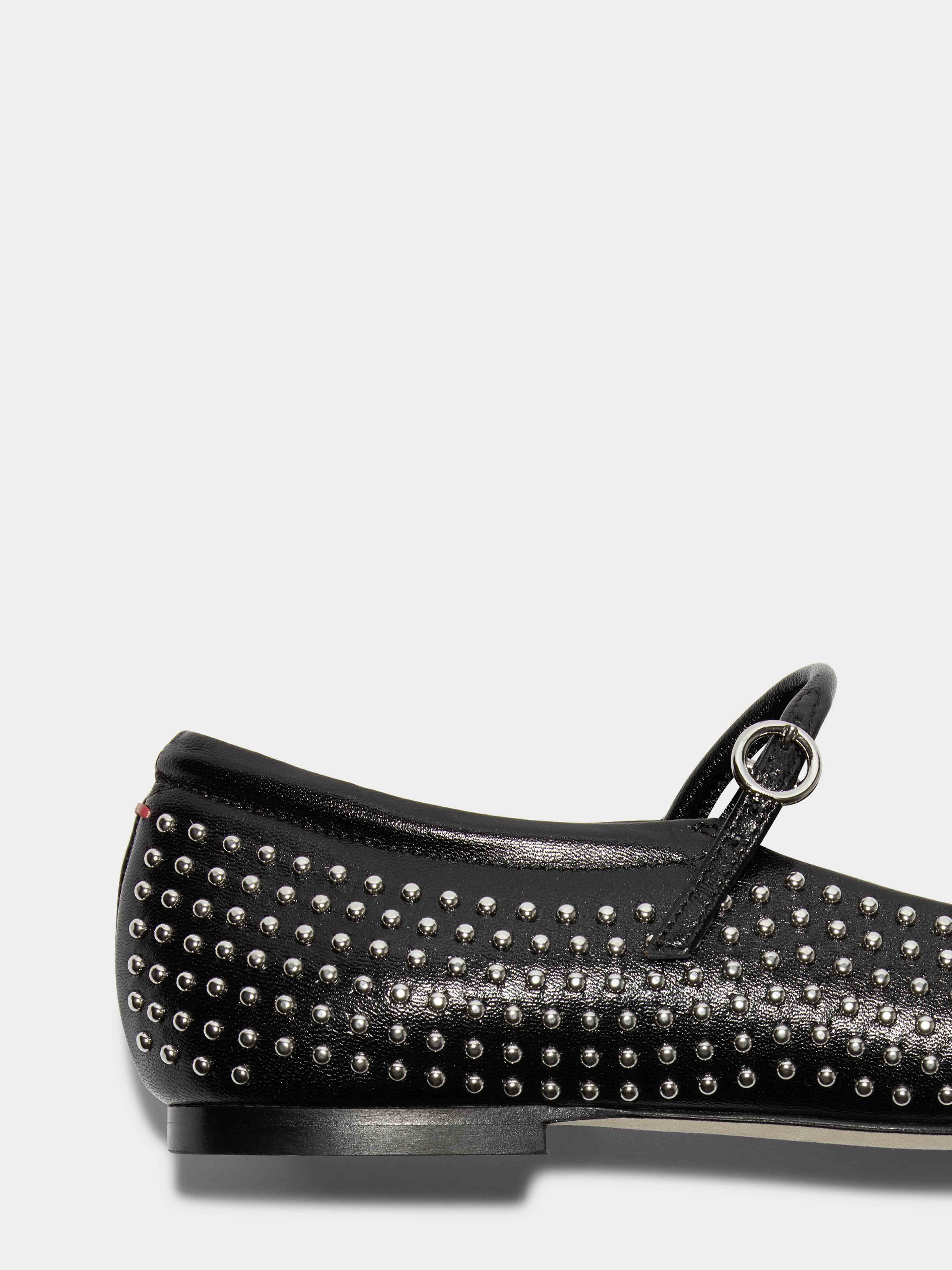 Uma Mini Stud Leather Mary-Jane Flats - Image 4