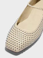 Uma Mini Studs Leather Flats - Image 5