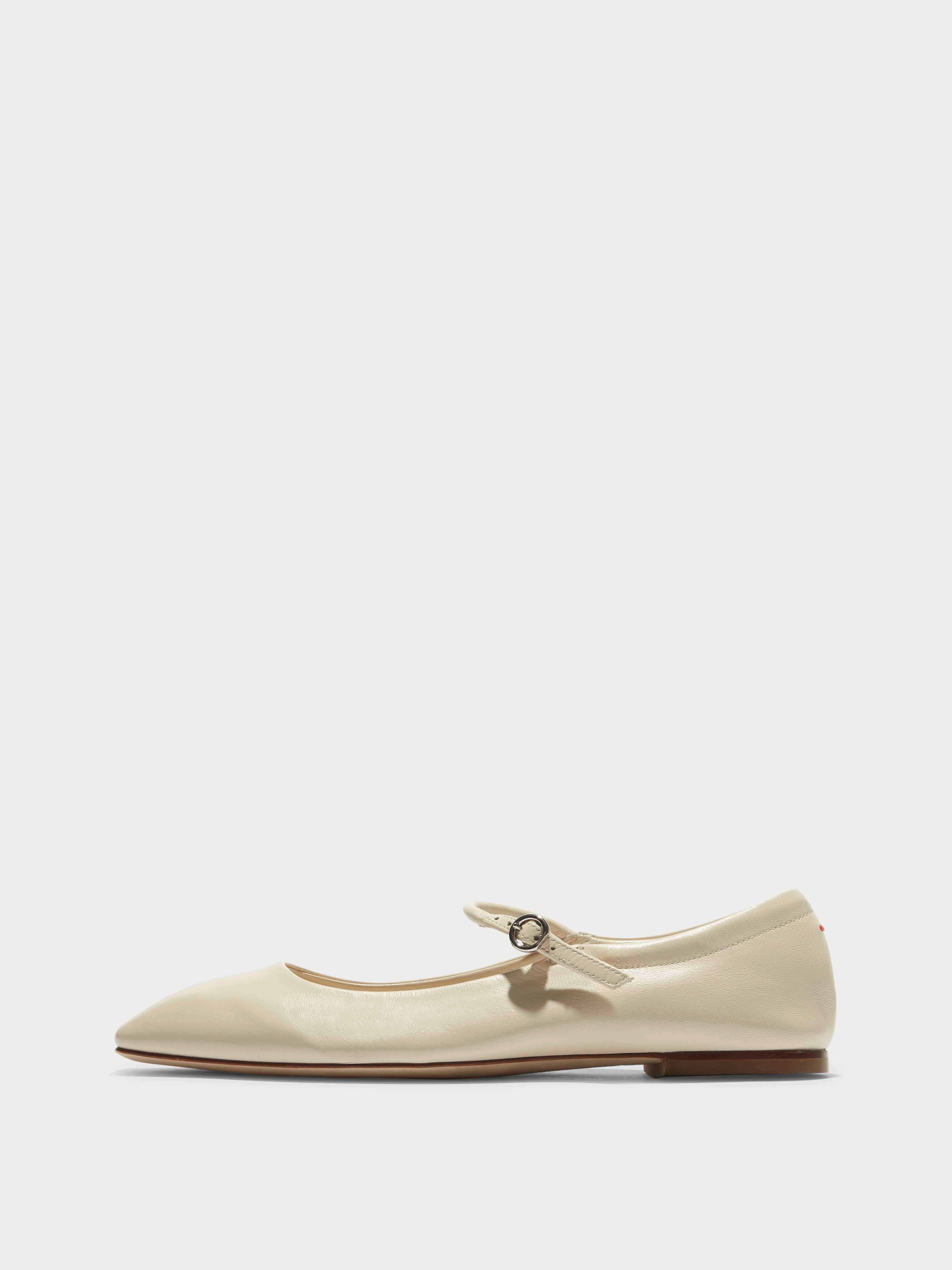 フラットシューズ AEYDE Woman Flat shoes White GRGS35KT14 CREAMY Aeyde | UMA Creamy Mary Jane Flat