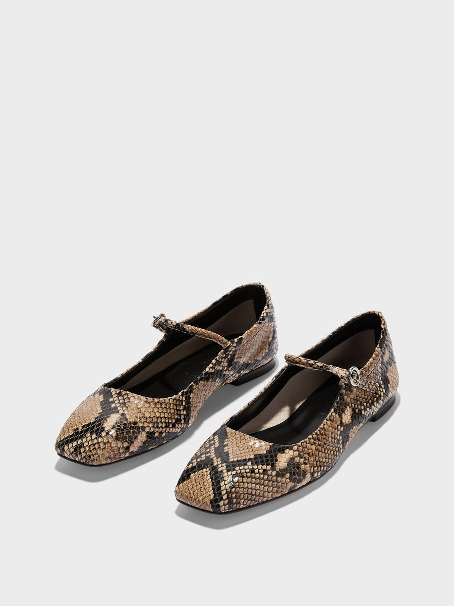 Uma Snake Print Mary-Janes