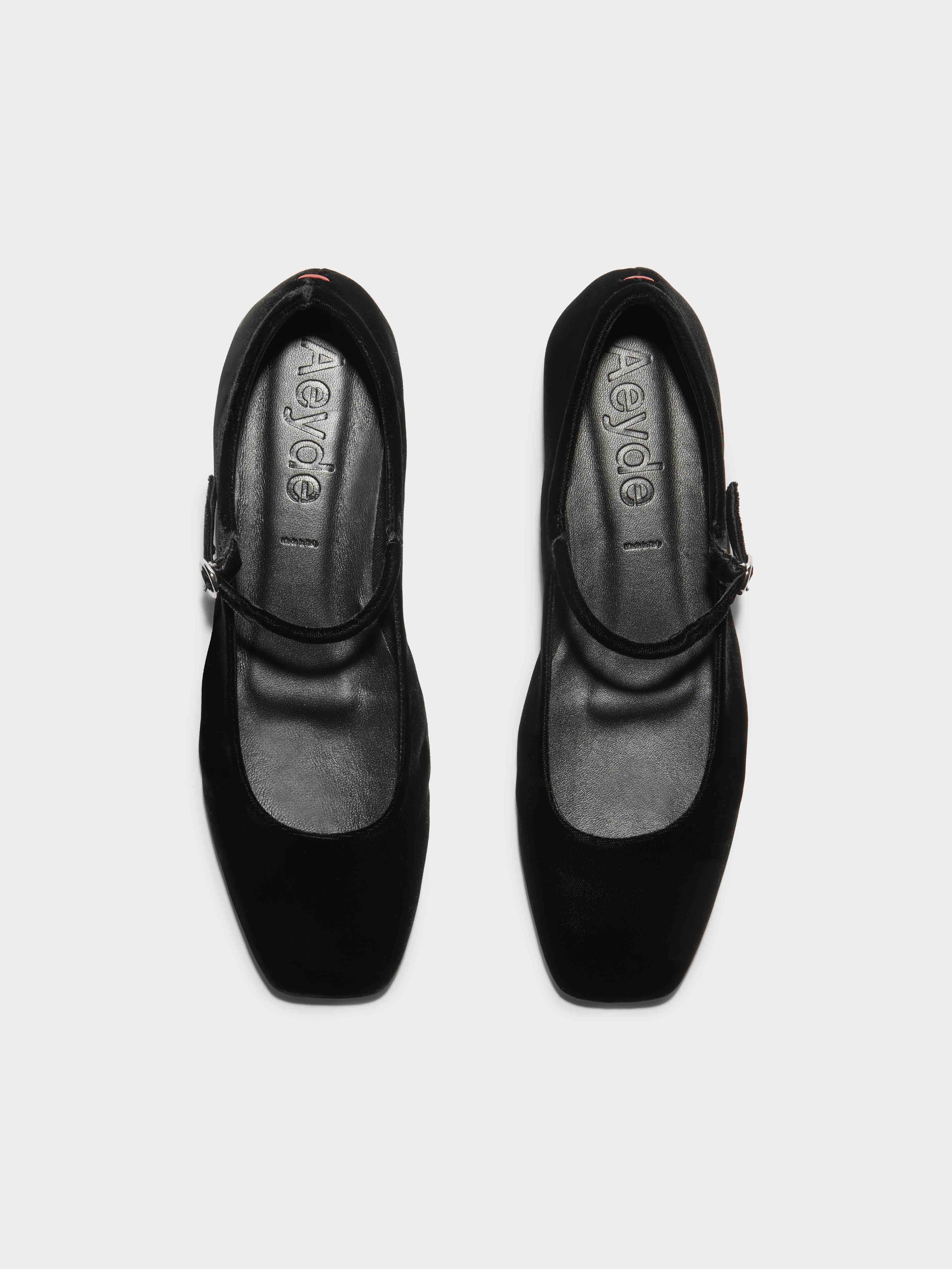 Uma Velvet Mary-Jane Flats - Image 5