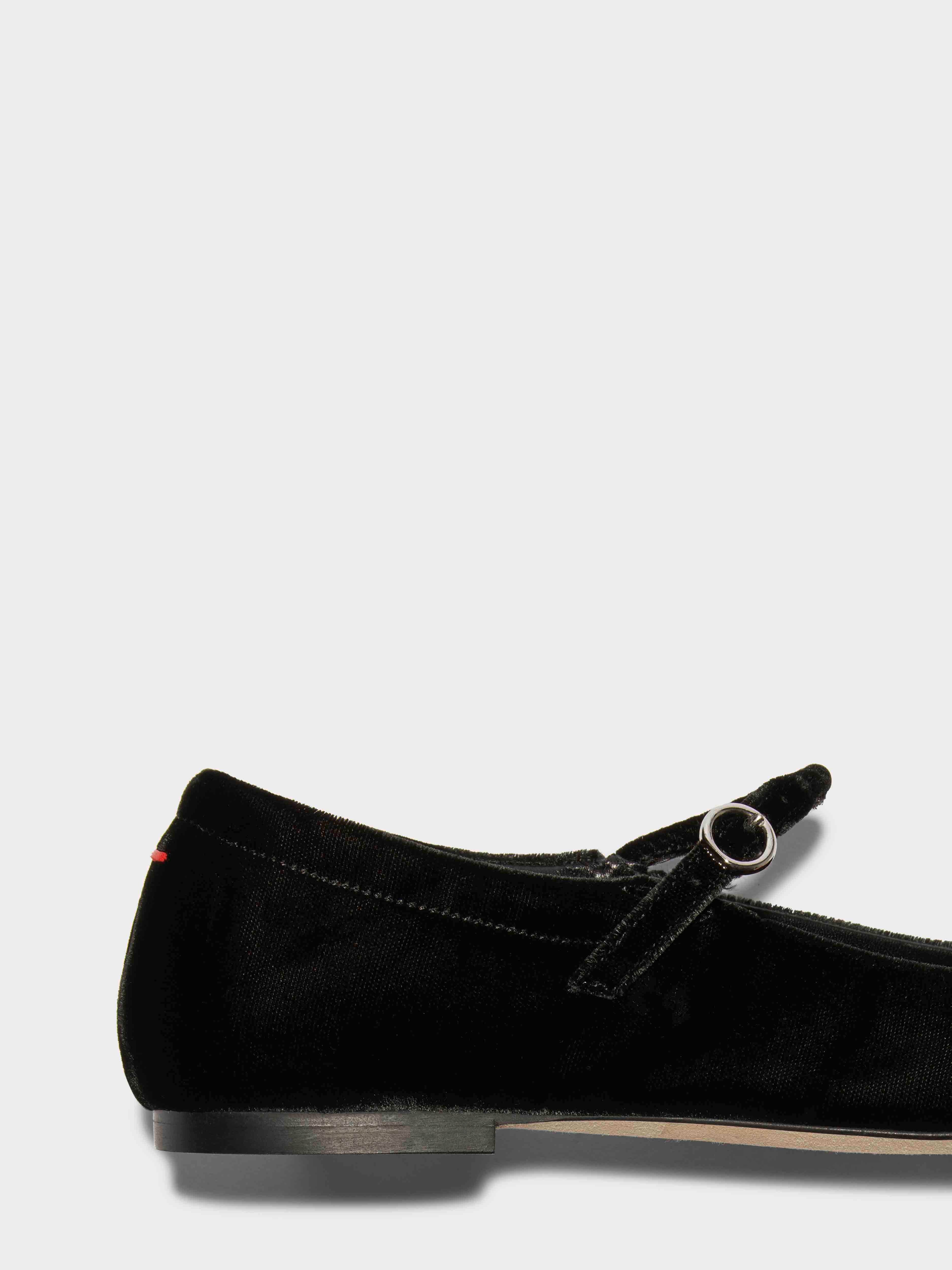 Uma Velvet Mary-Jane Flats - Image 4