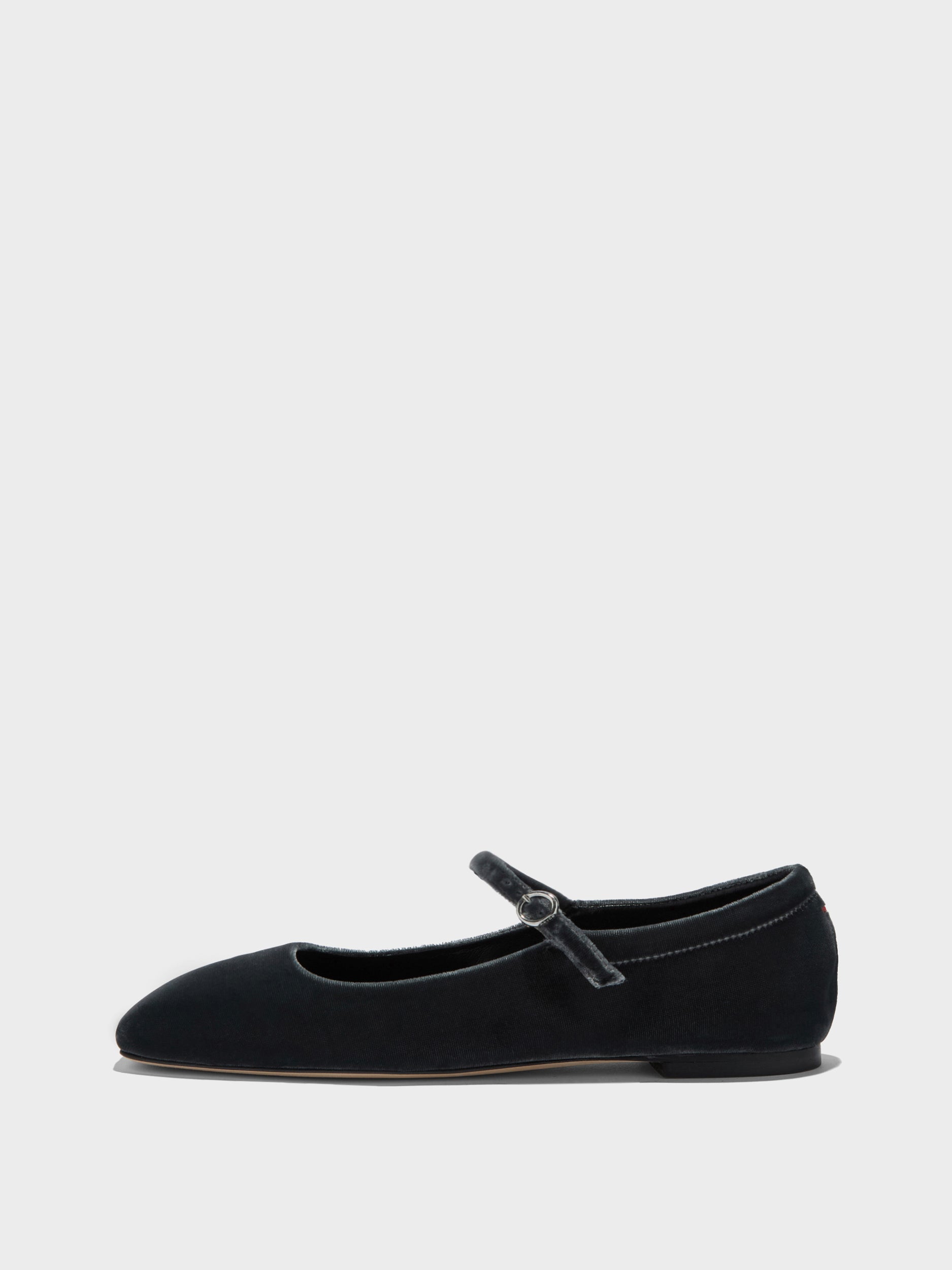 Uma Velvet Mary-Jane Flats - Image 1