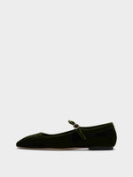 Uma Velvet Mary-Jane Flats - Image 1