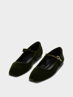 Uma Velvet Mary-Jane Flats - Image 2