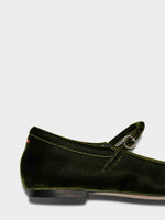 Uma Velvet Mary-Jane Flats - Image 4